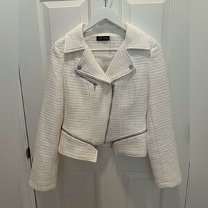 Love Token Women's Textured Cream Blazer